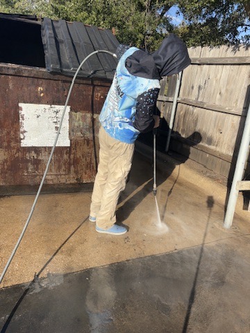 Dumpster Pad Cleaning, Brazos Pro Wash